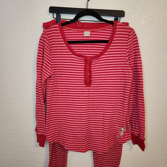 Disney Tinkerbell Tinkerbell Red and Pink pajama pants and shirt Women's size XL - Picture 2 of 16